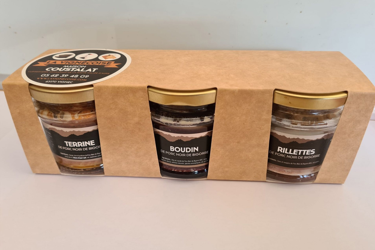 Conserverie artisanale AOP, Conserves de Porc Noir de Bigorre AOP, Eleveur de porc noir de Bigorre, Jambon noir de Bigorre AOP, Noir de Bigorre AOP, Porc noir de Bigorre AOP, Producteur de porc noir de Bigorre AOP, Viande de poir noir de Bigorre AOP